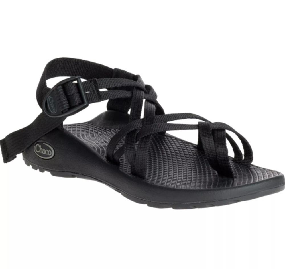 Chaco Z CLOUD X2 Sports Sandals LUVSEAT Open Toe Strappy Buckle Flats Black 7